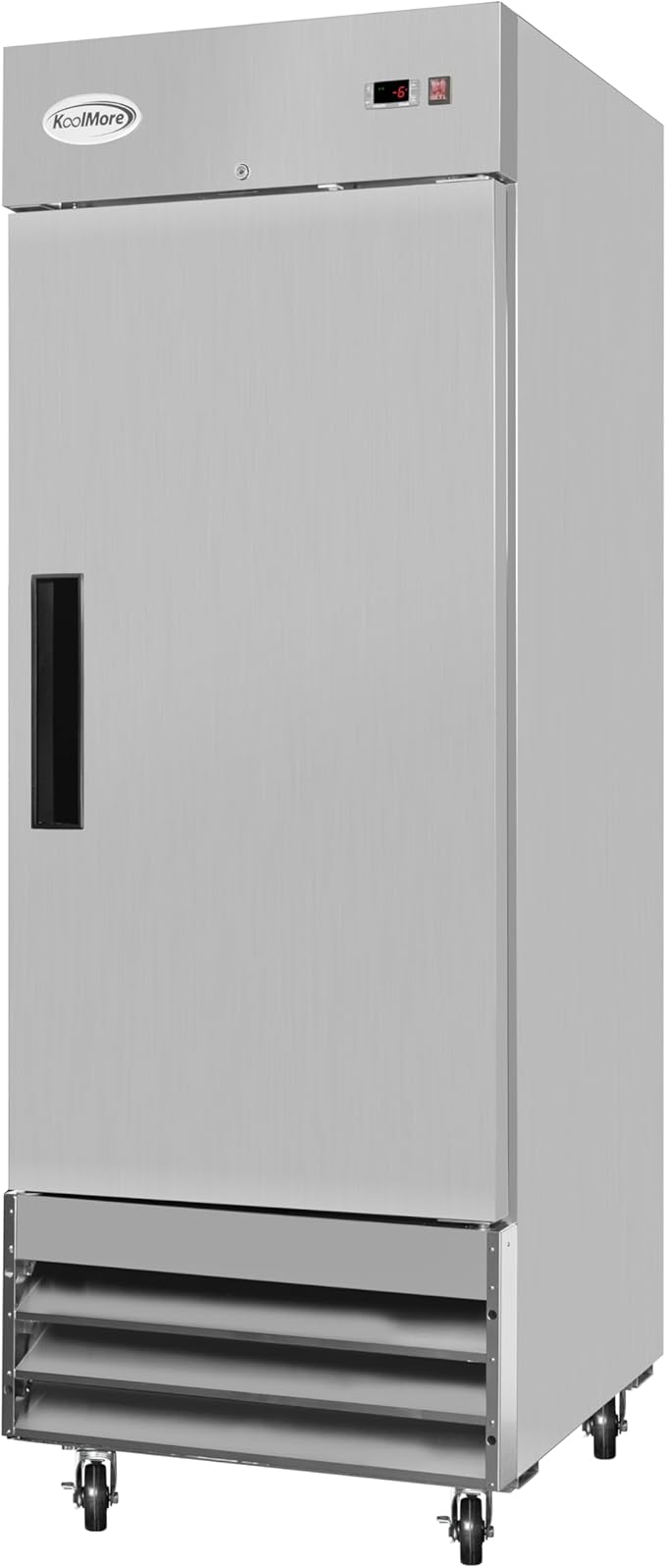 KoolMore 29" 1 Door Stainless Steel Upright Commercial Reach-in Freezer - 23 cu. ft