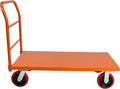 Platform Cart Industrial Dolly Cart 3300LB Heavy Duty 48” x 24” Platform Hand Truck Push Cart Super Heavy Duty Diamond Plate Commercial Flatbed Cart with 8'' Moving Swivel Wheels (Orange)