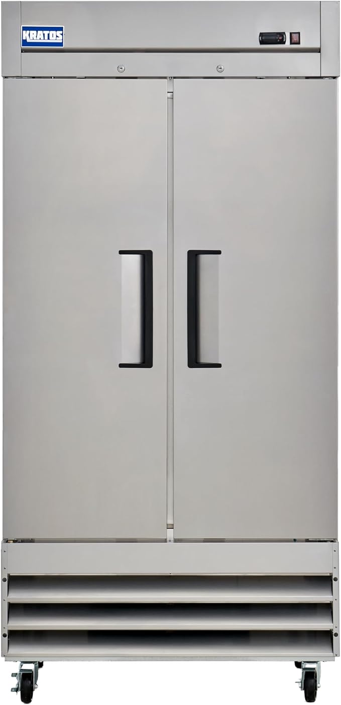 Kratos Commercial Freezer 2 Door Reach In, Narrow Depth, Stainless Steel 39.5"W (67K-013)