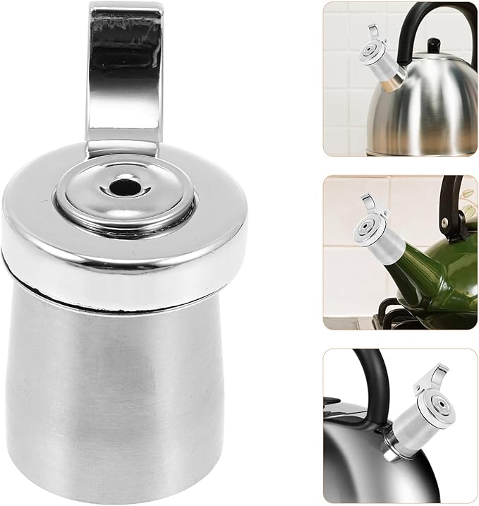 Stainless Steel Whistling Spout Replacement for Tea Kettles Loud Whistle Teapot Nozzle for Easy Boiling and Lightweight Kettle Accessory for Home Use (3.2 cm in diameter)