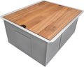 Ruvati 21-inch Workstation Bar Prep Undermount 16 Gauge Ledge Kitchen Sink Stainless Steel Single Bowl - RVH8307