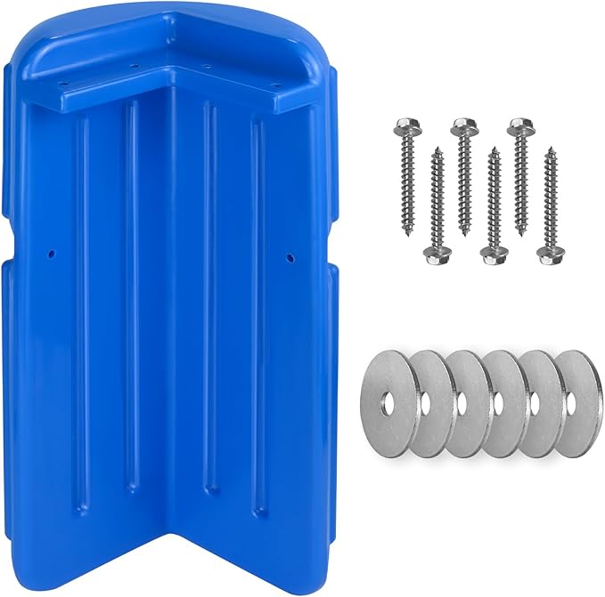 Dock Bumpers Dock Corner Bumper Fender Marine Boat Dock Bumpers for Edge Corner,Inflatable Dock Protection,Soft UV-Resistant Marine-Grade Vinyl,Stainless Steel Mounting Hardware Included,8"x16"
