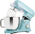 Kitchen in the box Stand Mixer - 8.5 Quart Mixing Bowl with Handle, 900 Watt Heavy Bread Dough Standing Mixers Tilt-head with Dough Hook, Whisk, Flat Beater and Splash Guard (Blue)
