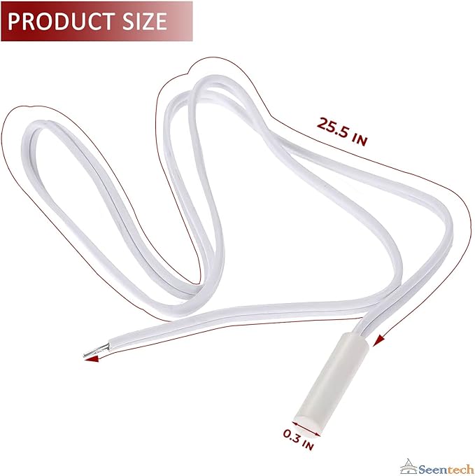 WR55X10025 Refrigerator Temperature Sensor by Seentech - Compatible with GE, Hotpoint Refrigerators & Freezers - Replaces AP3185407, 914093, AH304103, EA304103, PS304103 (Pack 2)