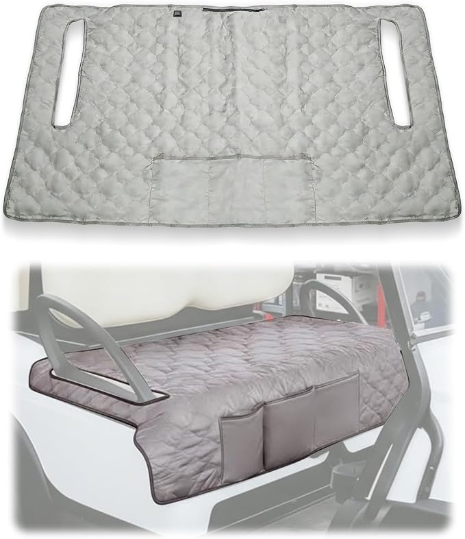 Heated Golf Cart Seat Cover, Non-Slip Winter Golf Cart Seat Warmer Towel Blanket Compatible with EZGO Yamaha Club Car and Most 2 to 3 Seats, 52×32 Inch