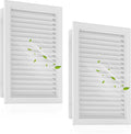 2-Pack 14"x20" Aluminum Alloy Gable Vents – Durable Exterior Wall Vents for Shed, Garage, Attic – Vent Opening: 12"x18", Stylish & Rust-Resistant