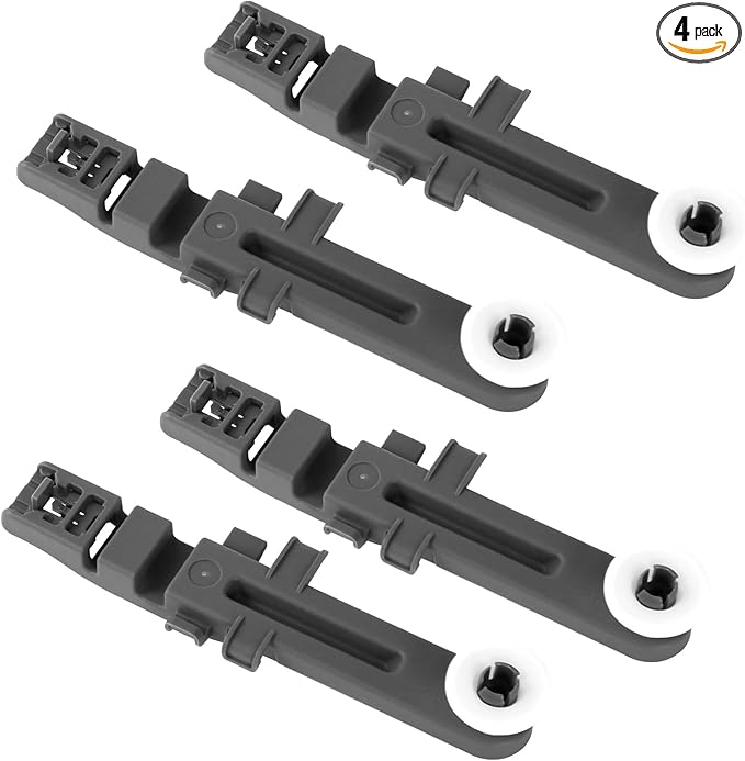 W10571738 3449627 Dishwasher Upper Dishrack Adjuster and Wheel Assembly Replacement for Whirlpool, Maytag, KitchenAid, Magic Chef Dishwasher Replace Parts PS11756470, WPW10571738, AP6023130 (4 Pack)