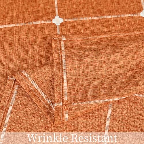 Zobesta Orange Tablecloths Rectangular 86x53 Inch Fall Table Cloth Linen