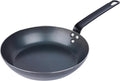 Met Lux 9.5 Inch Fry Pan, 1 Lightweight Frying Pan - Induction-Ready, Triple-Riveted, Black Carbon Steel Cooking Skillet, Durable, For Searing, Sauteing, And Browning Food - Restaurantware