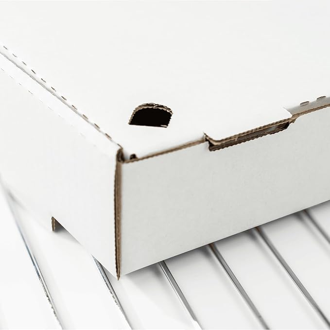 Karat Pizza Boxes 10" x 10" x2" [50 Pack] White Corrugated Boxes | Ventilated, Grease-Resistant, Durable for Pizza or Shipping Use