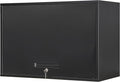 Yizosh Metal Garage Wall Cabinet with Doors and Shelves, Wall Mounted Metal Storage Cabinet, Floating Garage Tool Cabinet for Garage, Basement, Kitchen, Warehouse (Black, 21.6" H)