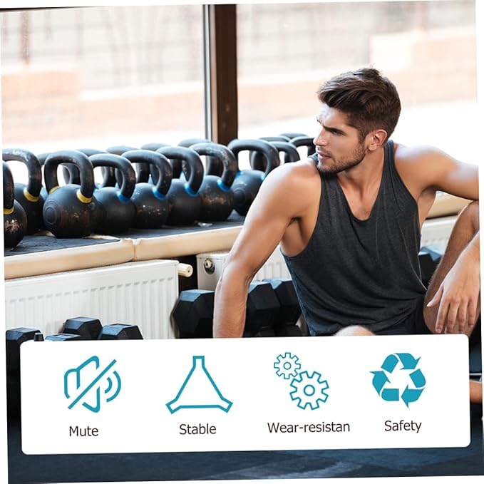 Fitness Equipment Pads 4 Pack of Round Rubber Bumpers Anti-Shock Gaskets for Exercise Machines Easy Install for Gym Use