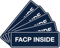Signs ByLITA Standard FACP Inside Sign | Fire Safety Signage (Navy Blue/White) - Large 5 Pack