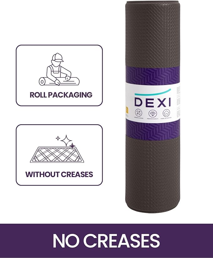 DEXI Kitchen Floor Mats Cushioned Anti Fatigue, 23x59, Large Wide Standing Runner Rug Waterproof, Comfort Memory Foam Padded for Front Sink Laundry, Brown