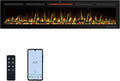74" WiFi Electric Fireplace Inserts, Recessed and Wall Mounted Fireplace Heater W/Adjustable Flame Color & Brightness, Thermostat, 9H Timer, App and Remote Control, Low Noise, 750/1500W