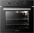 GASLAND 24 in Gas Wall Oven, ETL Certified Built-in Single Wall Oven, Natural Gas Wall Oven with Bake Broil Rotisserie Functions, Timer and Convection Fan, 120V Cord Plug, Black