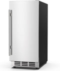 15 Inch Outdoor Beverage Fridge, Weather Proof Stainless Steel Beverage Cooler Under Counter Beer Fridge, Indoor/Outdoor Beverage Refrigerator for 80 Cans, Built-in/Freestanding