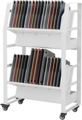 32-Device Mobile Charging Storage Cart with Lockable Wheels, 2 Power Strips, Charging Station with Removable Dividers & Cable Management for Laptops, Tablets, iPads, Chromebook for Classroom