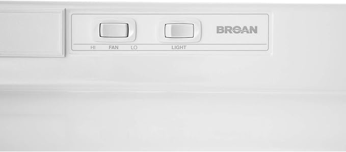 Broan-NuTone F403611 Two Four White 36-inch Under-Cabinet 4-Way Convertible Range Hood with 2-Speed Exhaust Fan and Light