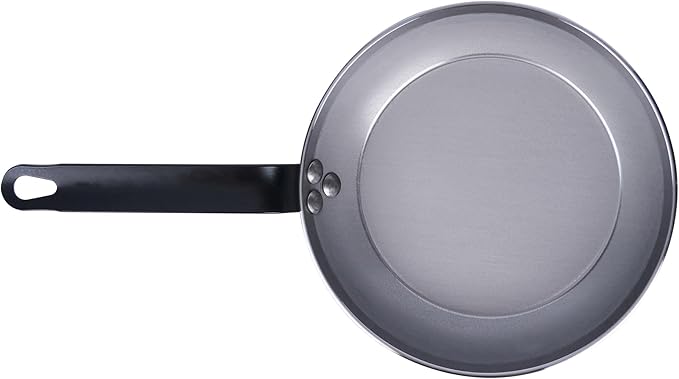 Restaurantware Fry Pan 1 Pack of 8.6 Inches Carbon Steel Non-Stick Searing Pan With Ergonomic Handle Silver For Sauteing and Omelets