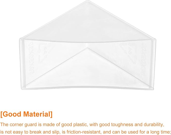 uxcell 20Pcs Plastic Corner Protectors 30x67mm Right Angle Shape Glass Corner Guards Cushion for Corner Protection of Glass, Mirror, Tile, White