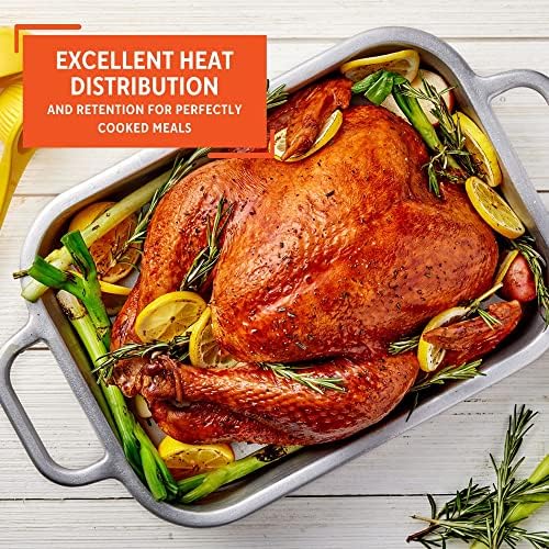 IMUSA 13.5x10in H. Cajun Cast Aluminum Roaster/Baking pan