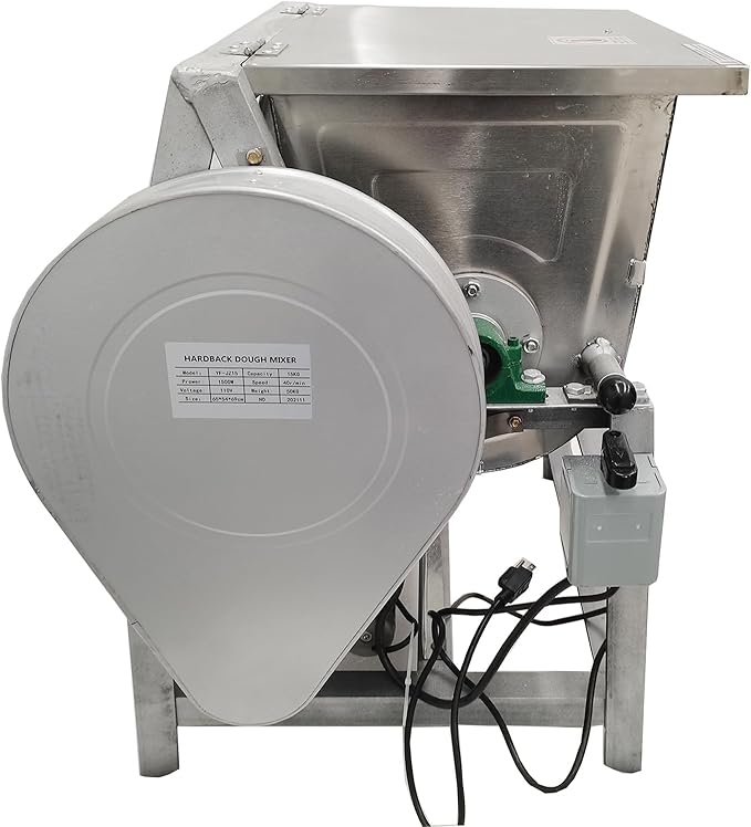 Commercial Dough Mixer Electric Dough Mixing Machine Stainless Steel Pizza Flour Dough Stand Mixer Heavy Duty Flour Blender Kneading Machine 50QT/25KG Kneading Capacity