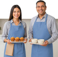 Native Fab Kitchen Apron 2 Pack - 100% Cotton Adjustable, Durable Apron with Pockets, Perfect for Cooking, Baking, Grilling