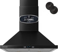 CAVALIERE Value-Focused 462 CFM Wall Mount Range Hood 30 Inch, 3-Year Warranty, Enhanced Stainless Steel, Ducted/Ductless Range Hood Convertible (Kit Included) LED Lights, Baffle Filter, Touch Control