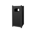 GT2126BLK Recycled Plastic Side Load Trash Container with Lid, 26 Gallon, 19"x19"x41", Black