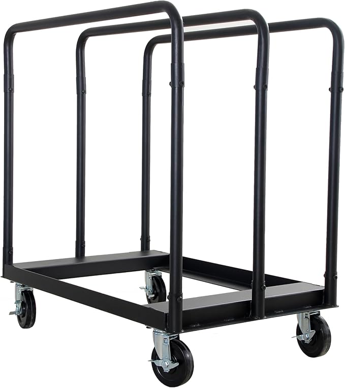 Steel Panel Truck,1500 LBS Panel Dollies Cart,Heavy Duty Drywall Sheet Cart for Lumber Furniture Warehouse Garage,with 4 Braking Casters