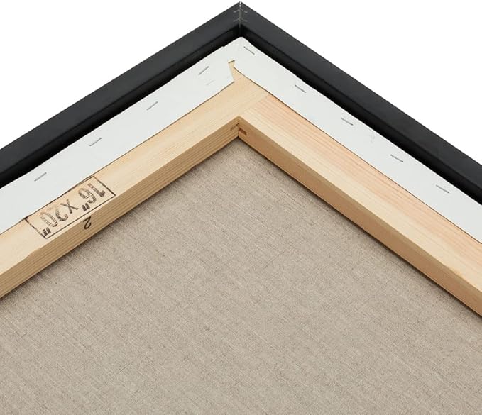 Creative Mark Gotham Gallery Canvas Frame - Black 20x24-3 Pack Open Back Frame for Heavy Duty Canvas Paintings Without Glass or Backing - 1-5/8" Depth, 1-3/8" Rabbet - Pre-Assembled, Made in USA