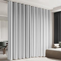 Room Divider Blackout Curtain Track Curtains Wall Dividers Panels Screen for Living Rooms Bedroom Office Privacy Partition Separation, W120 × L84 Inch,1 Panel, White
