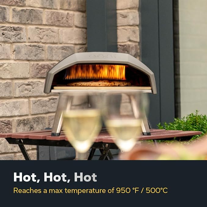 Ooni Koda 12 Gas Pizza Oven – 12" Outdoor Pizza Oven Cooks Pizza in 60 Seconds, Includes 28 mBar Regulator and Gas Hose, Propane Grill Reaches 950°F