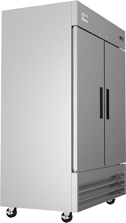 KoolMore - RIF-2D--SS 54" 2 Door Stainless Steel Upright Commercial Reach-in Freezer - 47 cu. ft (RIF-2D-SS)