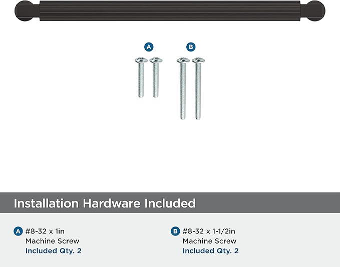 Amerock Ballard 7-9/16 inch (192mm) Center-to-Center Oil-Rubbed Bronze Cabinet Pull, BP37646ORB