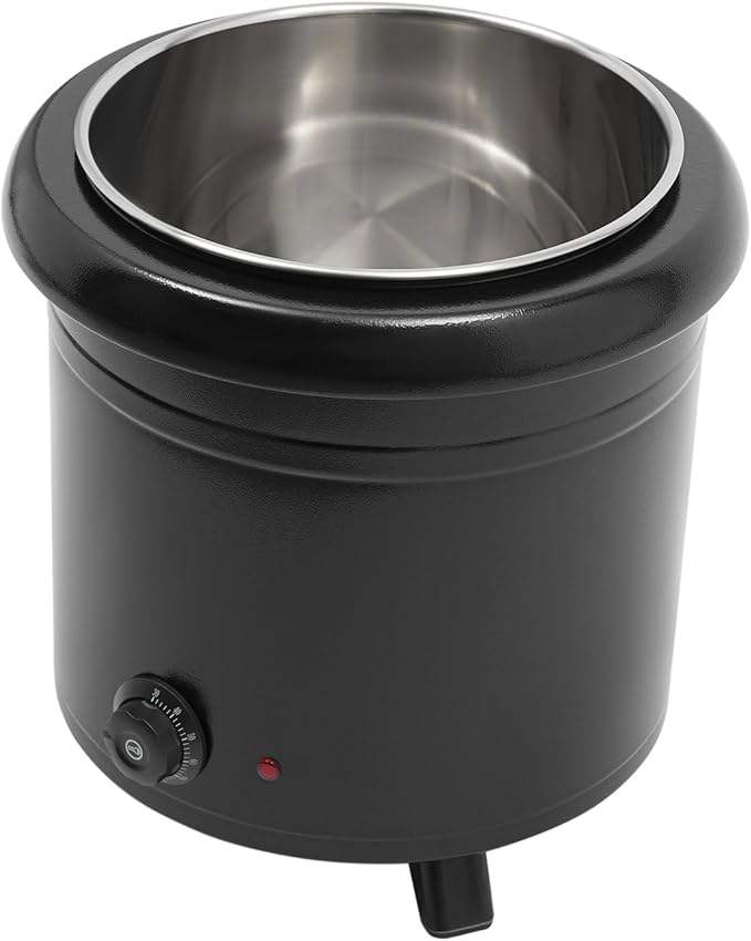 13QT Electric Soup Warmer, 400W Commercial Food/Soup Kettle Warmer for Restaurants and Party, Home, Catering (Black)