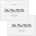 Homeforia 19.25x26.75 White Puzzle Frame, High End Metal 19.25 x 26.75 Picture Frames without Mat, 26.75x19.25 Thin Poster Frame for Wall, 19.25by26.75 Puzzle Frames, Tempered Glass, Wall Kit, Set of 2
