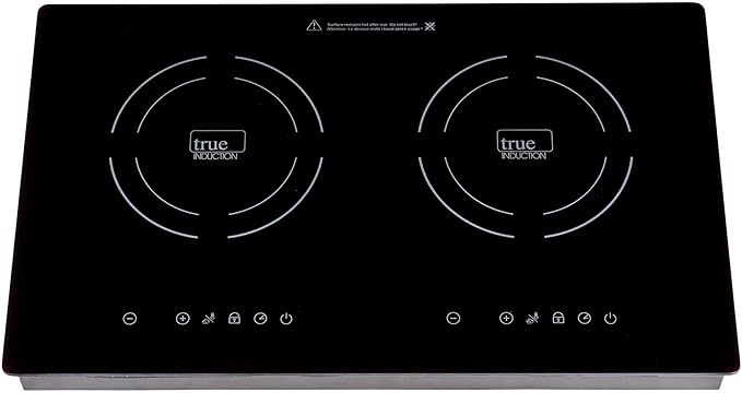 TI-2B 23 inch Built-In Dual Burner Induction Glass-Ceramic Cooktop, 1750W, UL858 Certified