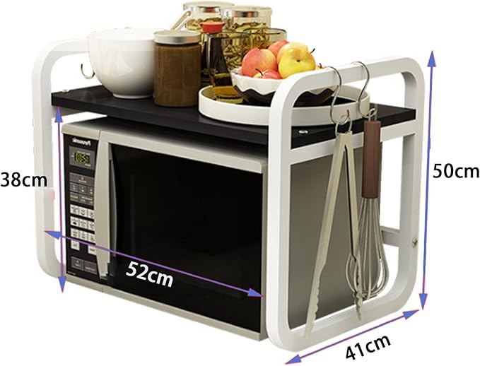 Microwave Storage Rack Microwave Oven Rack Kitchen Storage Shelf Kitchen Organiser Shelf Island Shelf for Oven Toaster Stand White