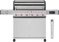 Monument Grills 6-Burner Convertible Natural Gas Smart bbq Grill Stainless Steel Denali 605 with Smoke Box (Without Conversion Kit)