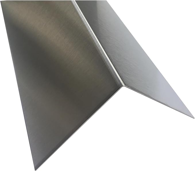 Brushed 304 Stainless Steel Corner Guards, 48" Wall Protectors, 20ga & 16ga, Available in 1/2" to 4", Multi-Pack Options (1, 2, 5, or 10) (1, 3 1/2 x 3 1/2, 20ga, No Hug Edges)