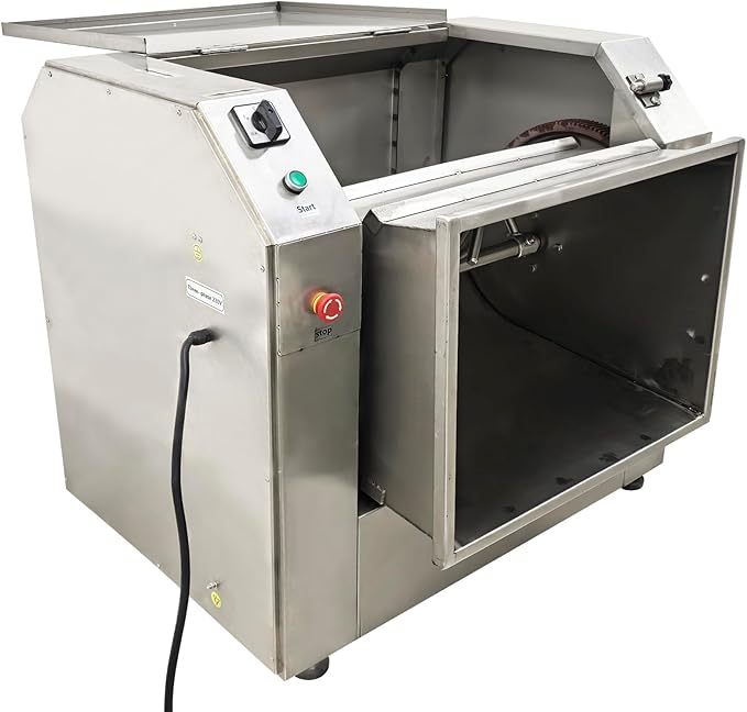 75KG Commercial Dough Mixer Machine, 220V 4KW Stainless Steel Electric Flour Kneading Mixing Machine, Vegetable Meat Blender, 90° Tilt Bowl, for Kitchen and Restaurant