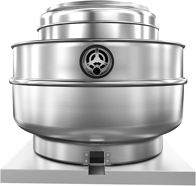 Direct Drive Centrifugal Upblast Exhaust Fan- Restaurant Hood Grease Rated Exhaust Fan 1.5HP 110 Volt Single Phase Motor 5000 CFM, ETL Listed