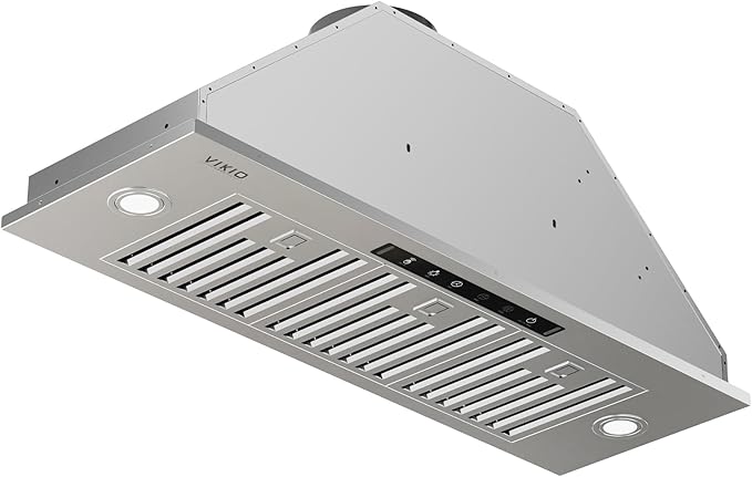 36 inch Built-in/Insert Range Hood 980 CFM, Ducted/Ductless Convertible Duct Stainless Steel Kitchen Vent Hood with 4 Speed Gesture Sensing& Touch Control Panel