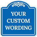 Custom Decorative Sign, Personalized Metal Sign for Business, Driveway, Home, Airbnb, Office Door Plaque, Blue Background, 8x8 Inches, ACM, Fade Resistant, Made in USA