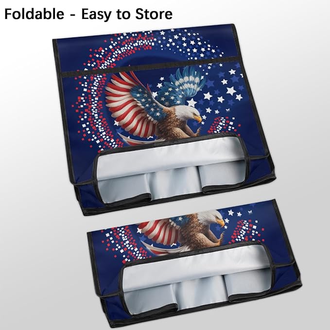 Kitchen Aid Mixer Cover Animal Eagle American Flag Stand Mixer Cover Compatible with 6-8 Quarts Stand Mixers, Dust Covers with Zipper Pocket Foldable Washable Kitchen Aid Organizer Bag