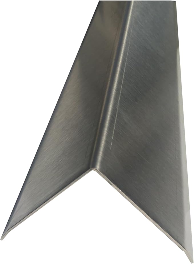 Brushed 304 Stainless Steel Corner Guards, 48" Wall Protectors, 20ga & 16ga, Available in 1/2" to 4", Multi-Pack Options (1, 2, 5, or 10) (1, 3 x 3, 16ga, with Hug Edges)