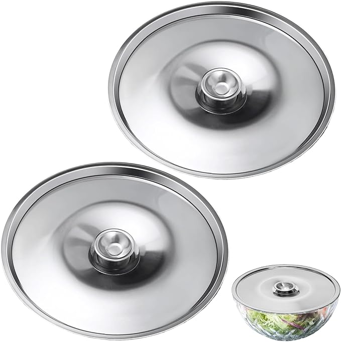 9.4 Inch Pan Lid, Universal Lid for Pots Pans and Skillet, Stainless Steel Pot Cover Universal Pans Cover for Frying, Cookware Replacement Accessories, 24cm