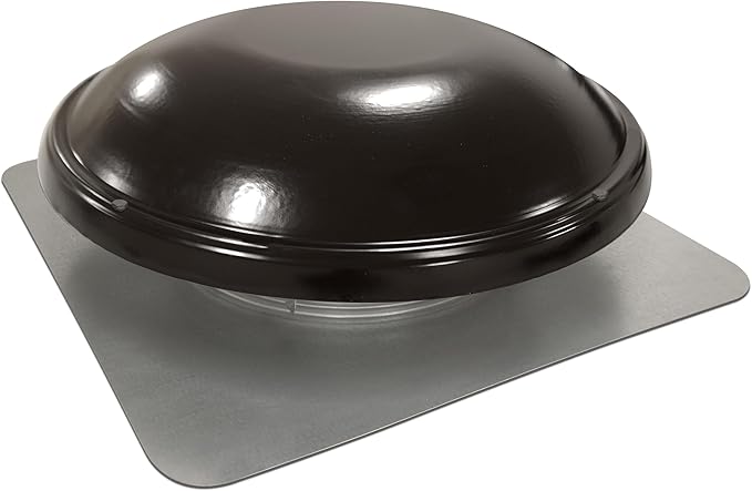 Master Flow GAF 1000 CFM Black Power Roof Mount Attic Vent: Efficient Ventilation and High Airflow Capacity at the rate of 1,000 cubic feet per minute for attic spaces upto 1,600 square feet